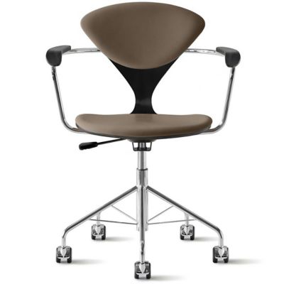 Cherner Chair Company Cherner Seat and Back Upholstered Task Armchair in Br