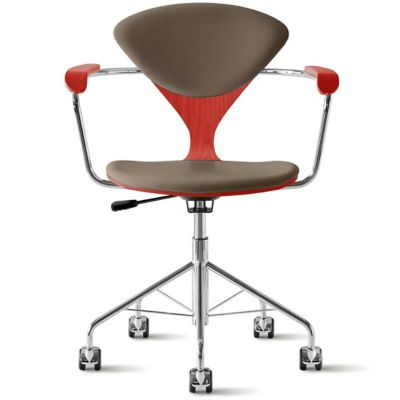 Cherner Chair Company Cherner Seat and Back Upholstered Task Armchair in Br