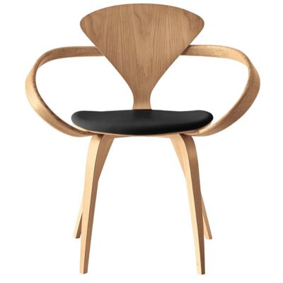 Cherner Chair Company Cherner Armchair with Seat Pad - Color: Wood tones - 