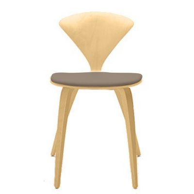 Cherner Chair Company Cherner Side Chair with Seat Pad - Color: Wood tones 