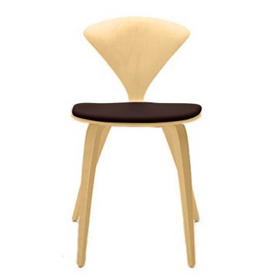 Cherner Chair Company Cherner Side Chair with Seat Pad - Color: Wood tones 