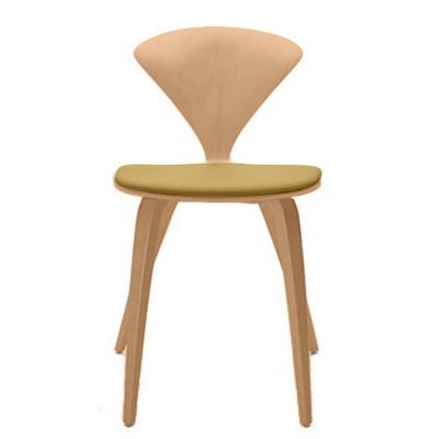 Cherner Chair Company Cherner Side Chair with Seat Pad - Color: Wood tones 