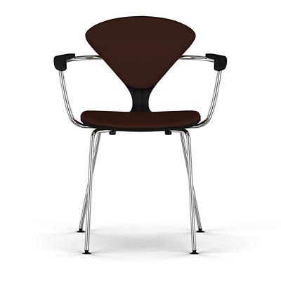 Cherner Seat and Back Upholstered Metal Base Armchair