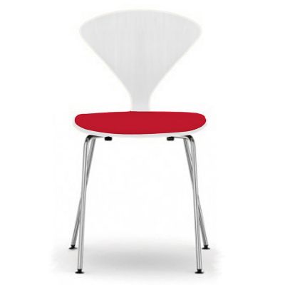 Cherner Chair Company Cherner Metal Base Chair with Seat Pad - Color: Wood 