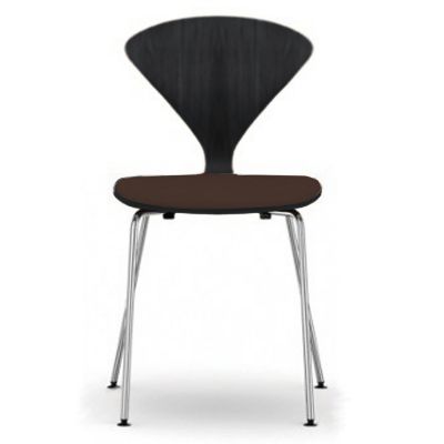 Cherner Chair Company Cherner Metal Base Chair with Seat Pad - Color: Wood 