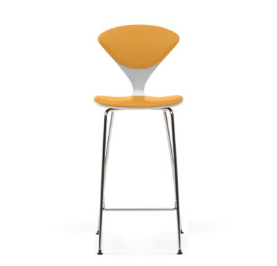 Cherner Chair Company Cherner Seat and Back Upholstered Metal Base Stool - 