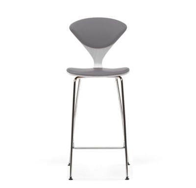 Cherner Chair Company Cherner Seat and Back Upholstered Metal Base Stool - 