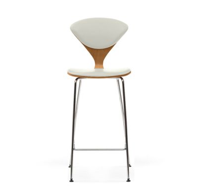 Cherner Chair Company Cherner Seat and Back Upholstered Metal Base Stool - 