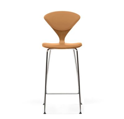 Cherner Chair Company Cherner Seat and Back Upholstered Metal Base Stool - 