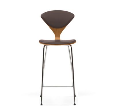 Cherner Chair Company Cherner Seat and Back Upholstered Metal Base Stool - 