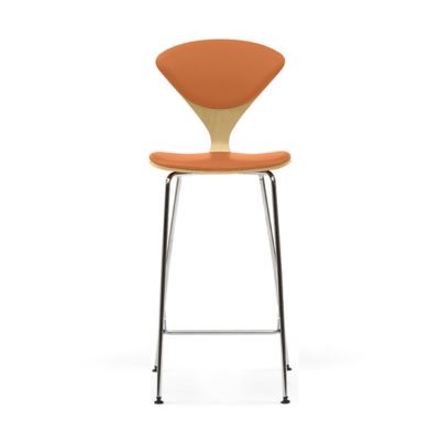 Cherner Chair Company Cherner Seat and Back Upholstered Metal Base Stool - 