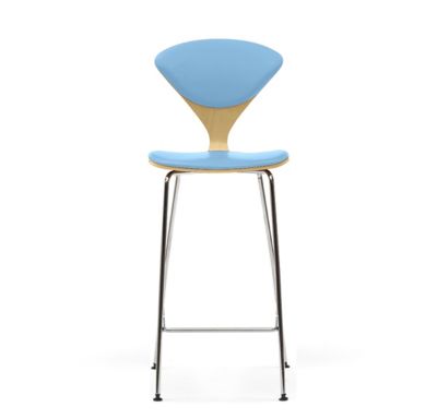 Cherner Chair Company Cherner Seat and Back Upholstered Metal Base Stool - 