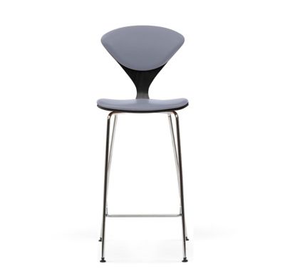 Cherner Chair Company Cherner Seat and Back Upholstered Metal Base Stool - 