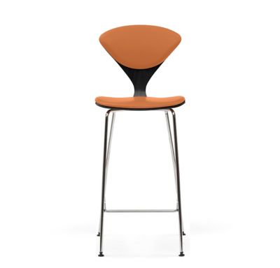 Cherner Chair Company Cherner Seat and Back Upholstered Metal Base Stool - 