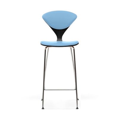 Cherner Chair Company Cherner Seat and Back Upholstered Metal Base Stool - 