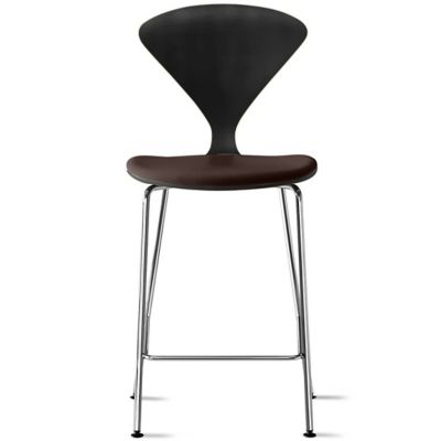 Cherner Chair Company Cherner Metal Base Stool with Seat Pad - Color: Wood 