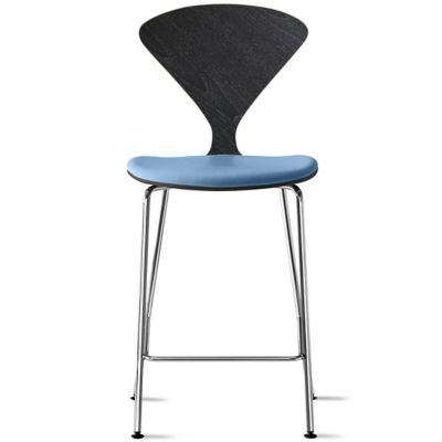 Cherner Chair Company Cherner Metal Base Stool with Seat Pad - Color: Wood 