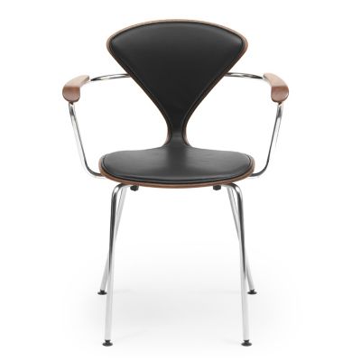 Cherner One Piece Upholstered Metal Base Armchair