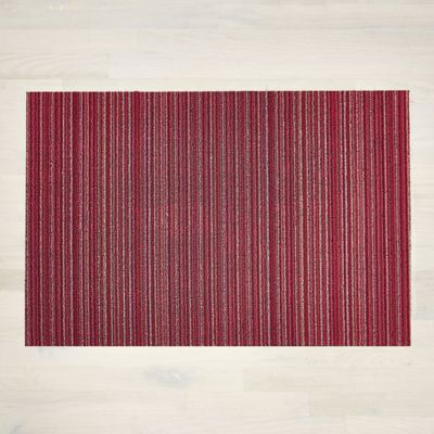 Chilewich Skinny Stripe Shag Doormat - Color: Black - 200134-020