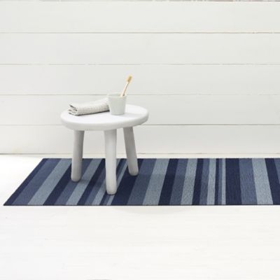 Chilewich Bounce Striped Shag Floor Runner - Color: Blue - 200781-002