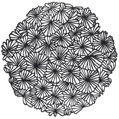 Chilewich Pressed Daisy Placemat - Color: Black - 100716-001