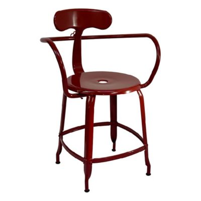 Chaises Nicolle The Nicolle Armchair Dining Chair - Color: Red - FAU 45 M R