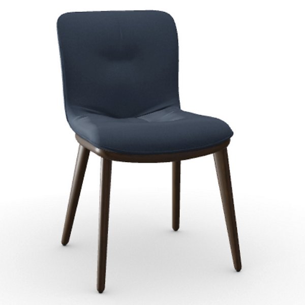 Calligaris Annie Soft Upholstered Wooden Chair - Color: Blue - CS1846000012