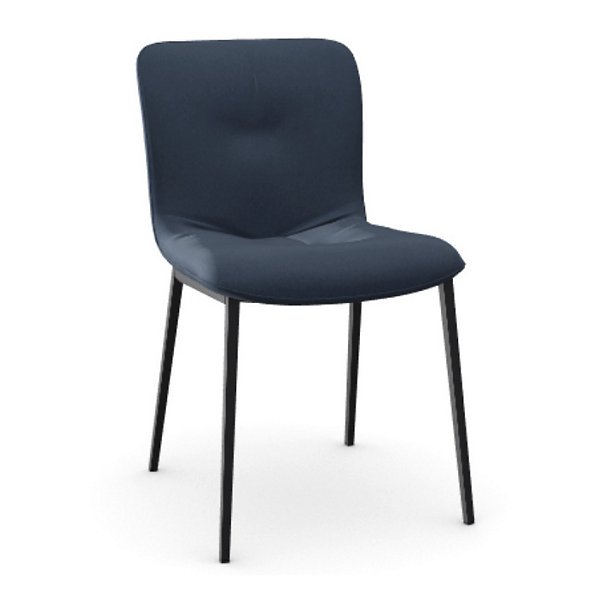 Calligaris Annie Soft Upholstered Metal Chair - Color: Blue - CS1848000015S