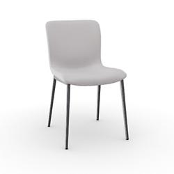 Annie Upholstered Metal Chair - Leather