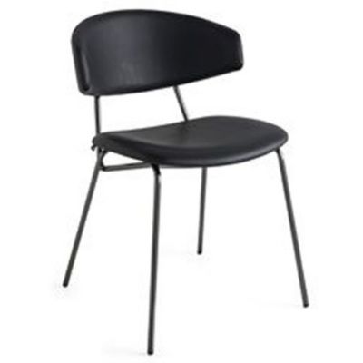 Calligaris Sophia Upholstered Metal Chair - Color: Black - CS18900200156830