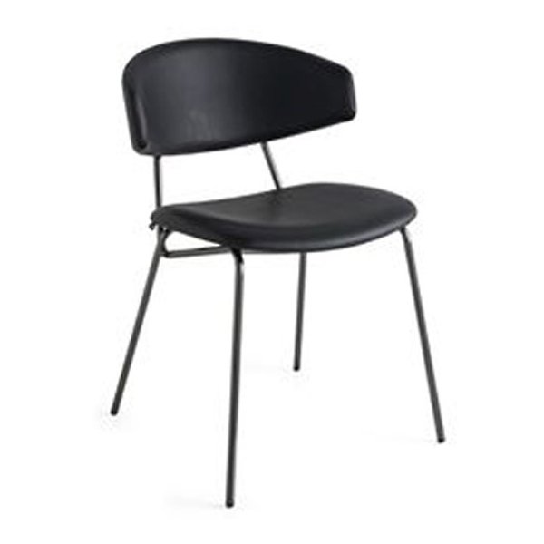 Calligaris Sophia Upholstered Metal Chair - Color: Black - CS18900200156830