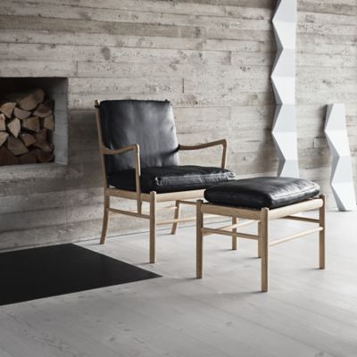 Carl Hansen OW149-F Colonial Footstool - Color: Black - OW149F -OAK SOAP -S