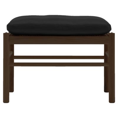 Carl Hansen OW149-F Colonial Footstool - Color: Black - OW149F -WAL OIL -SI