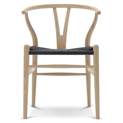 CLH632061 Carl Hansen CH24 Wishbone Chair - Black Cord - Col sku CLH632061