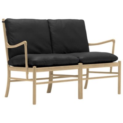 Carl Hansen OW149-2 Colonial Sofa - Color: Black - OW149-2 -OAK LAQ -SIF 98