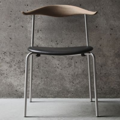 Carl Hansen CH88P Side Chair - Color: Beige - CH88P- THOR 301- OAK- WHT OIL