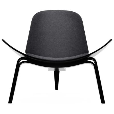 Carl Hansen CH07 Shell Lounge Chair - Black Edition - CH07 - OAK BLK - Fior