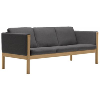 Carl Hansen CH163 Sofa - Color: Black - CH163-OAK LAQ-HALLINGDAL 65 180