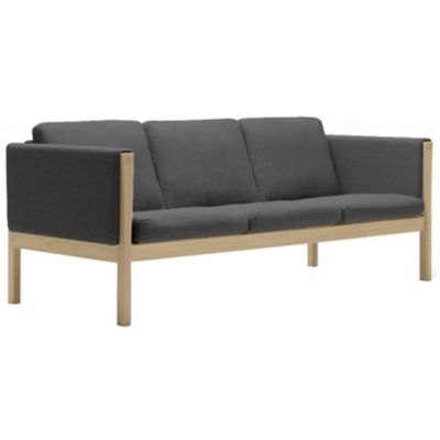 Carl Hansen CH163 Sofa - Color: Black - CH163-OAK SOAP-HALLINGDAL 65 180