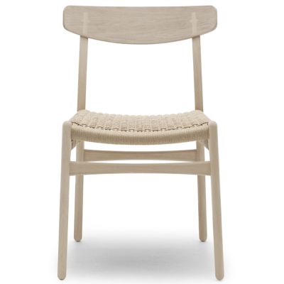 Carl Hansen CH23 Dining Chair - Color: White - CH23 - OAK WHITE OIL - NATUR