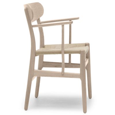 Carl Hansen CH26 Armchair - Color: Beige - CH26 - NAT PPR - SOAP OAK