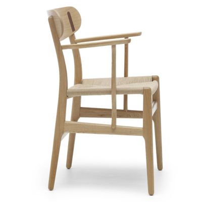 Carl Hansen CH26 Armchair - Color: Beige - CH26 - NAT PPR - LAC OAK WAL