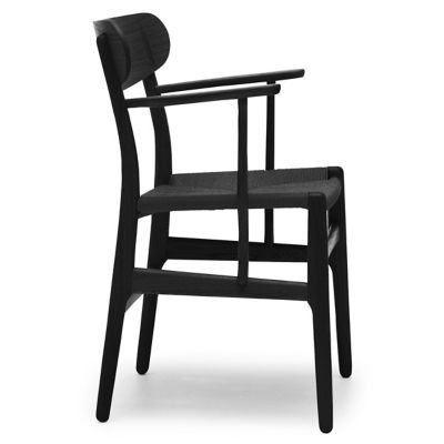 Carl Hansen CH26 Armchair - Color: Black - CH26 - BLK PPR - BLK OAK