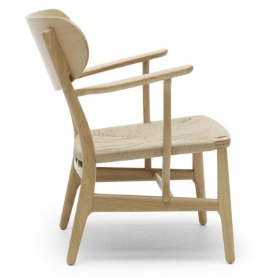 Carl Hansen CH22 Lounge Chair - Color: Beige - CH22 - NAT PPR - SOAP OAK