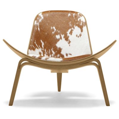 CLH547609 Carl Hansen CH07 Shell Lounge Chair - Color: Brown sku CLH547609