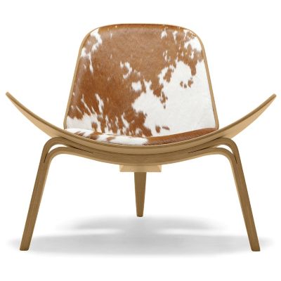 Carl Hansen CH07 Shell Lounge Chair - Color: Brown - CH07 - OAK OIL - BROWN