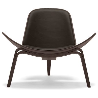 CLH547575 Carl Hansen CH07 Shell Lounge Chair - Color: Brown sku CLH547575