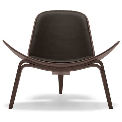 CLH547588 Carl Hansen CH07 Shell Lounge Chair - Color: Brown sku CLH547588