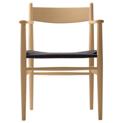 Carl Hansen CH37 Armchair - Color: Beige - CH37 -BLK - BEECH - OIL