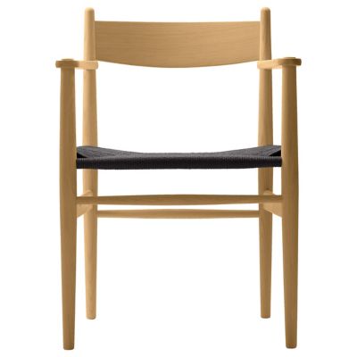 Carl Hansen CH37 Armchair - Color: Brown - CH37 -BLK - OAK - LAQ